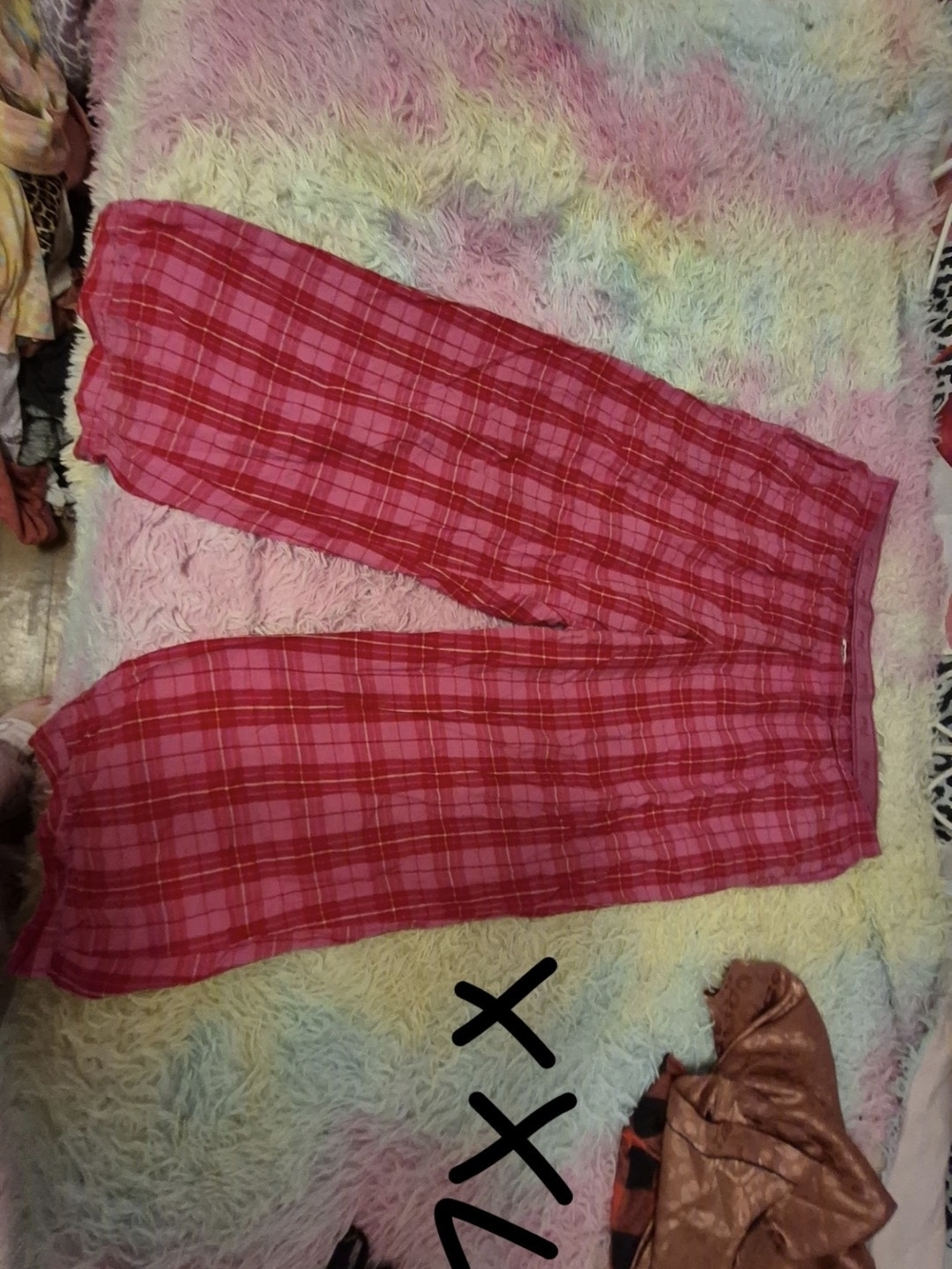 PINK Victoria's Secret Pink Red Plaid Lounge Pants